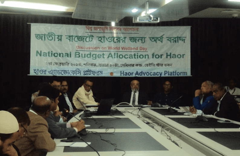 M. Anowar Hossain chairs discussion on National Budget Allocation for Extreme Poverty Pockets.